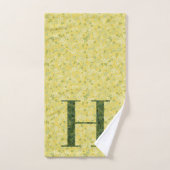 Letter H donkergroen en geel vrijheid Badhanddoek Bad Handdoek (Handdoek)