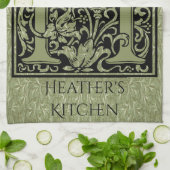 Letter H First Letter Monogram Gepersonaliseerd Theedoek (Gevouwen)