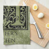 Letter H First Letter Monogram Gepersonaliseerd Theedoek (Quarter Fold)