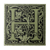 Letter H First Letter Monogram Tegeltje (Voorkant)