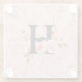 Letter H Glazen Onderzetter (Achterkant)