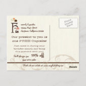 Letter H Happy Birthday Cupcake Zakelijke ansichtk Briefkaart (Achterkant)