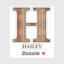 Letter H houtextuur met aangepaste naam