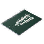 Letter H Linocut Botanische Monogram Notitieboek (Linkerzijde)