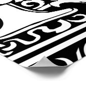 Letter H Medieval Monogram Initiaal Poster (Hoek)