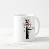 Letter H met bloemen Koffiemok (Voorkant rechts)