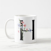 Letter H met bloemen Koffiemok (Links)