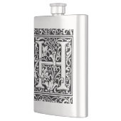 Letter H Middeleeuwse Monogram Art Nouveau Heupfles (Links)