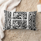 Letter H Middeleeuwse Monogram Art Nouveau Kussen (Deken)