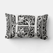 Letter H Middeleeuwse Monogram Art Nouveau Kussen (Achterkant)