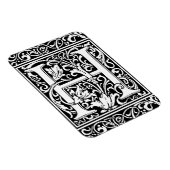 Letter H Middeleeuwse Monogram Art Nouveau Magneet (Rechterzijde)