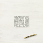 Letter H Middeleeuwse Monogram Art Nouveau Post-it® Notes (Op bureau)