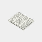 Letter H Middeleeuwse Monogram Art Nouveau Post-it® Notes (Schuin)