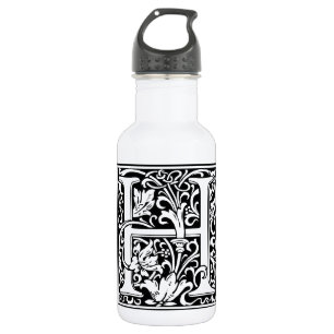 Letter H Middeleeuwse Monogram Art Nouveau Waterfles