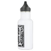 Letter H Middeleeuwse Monogram Art Nouveau Waterfles (Rechts)