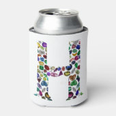 Letter H Monogram Blikjeskoeler (Blikje Voorkant)