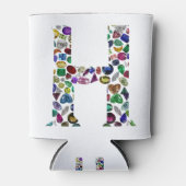 Letter H Monogram Blikjeskoeler (Voorkant)