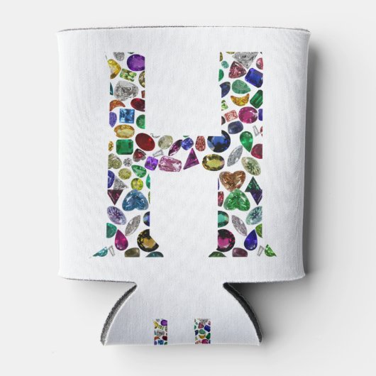 Letter H Monogram Blikjeskoeler (Voorkant)