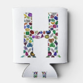 Letter H Monogram Blikjeskoeler (Achterkant)