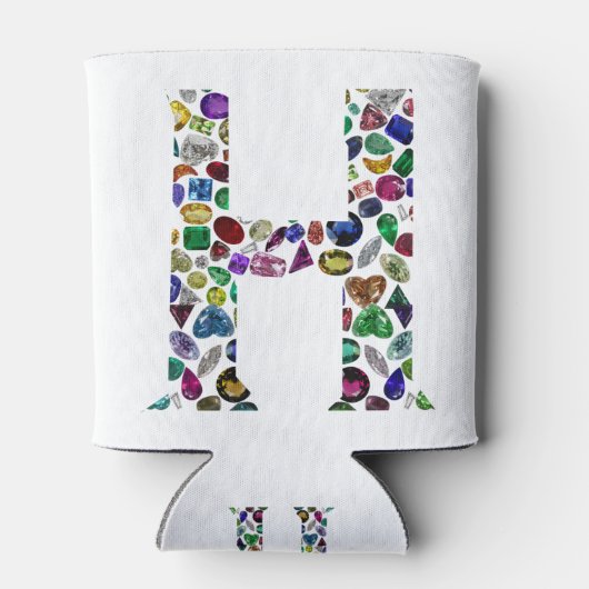 Letter H Monogram Blikjeskoeler (Achterkant)