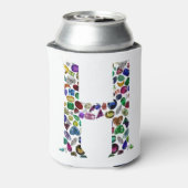 Letter H Monogram Blikjeskoeler (Blikje Achterkant)