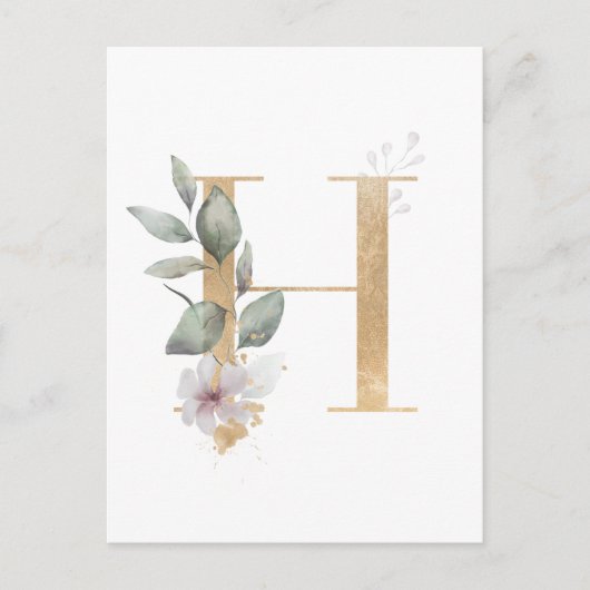 Letter H Monogram Briefkaart (Voorkant)