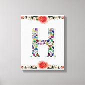 Letter H Monogram Canvas Afdruk (Voorkant)