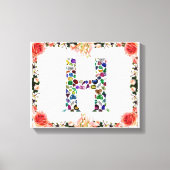 Letter H Monogram Canvas Afdruk (Voorkant)