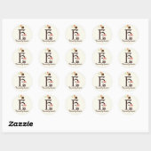 Letter H Monogram Cupcake Logo Zakelijke Stickers (Vel)
