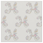 Letter H monogram decoratieve tekst aangepaste sto Stof (Close Up)