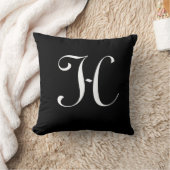 Letter H Monogram Initiaal Aangepast Kussen (Deken)