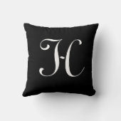 Letter H Monogram Initiaal Aangepast Kussen (Achterkant)