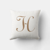 Letter H Monogram Initiaal Aangepast Kussen (Achterkant)