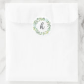 Letter H Monogram Initiaal Sticker Envelop zegel (Tas)