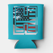 Letter H Monogram Initiaal USA Blikjeskoeler (Voorkant)