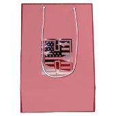 Letter H Monogram Initiaal USA Medium Cadeauzakje (Achterkant)