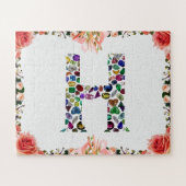 Letter H Monogram Legpuzzel (Horizontaal)