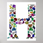 Letter H Monogram Poster (Voorkant)