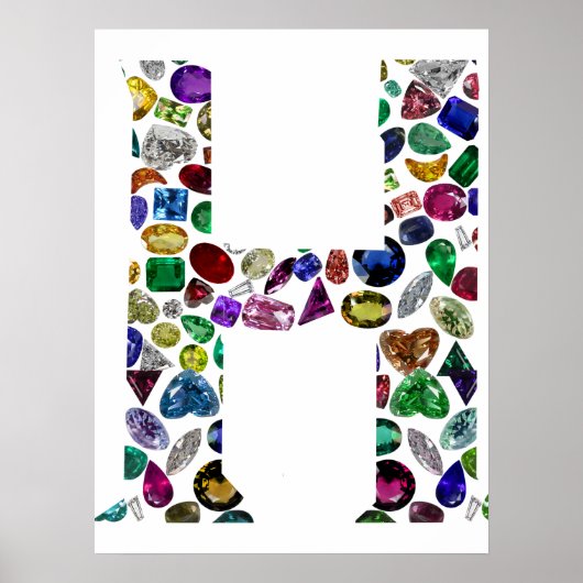 Letter H Monogram Poster (Voorkant)