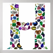 Letter H Monogram Poster (Voorkant)
