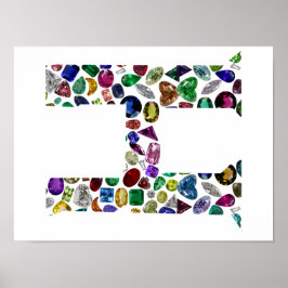 Letter H Monogram Poster