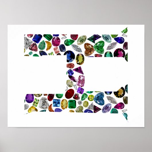 Letter H Monogram Poster (Voorkant)