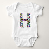 Letter H Monogram Romper (Voorkant)