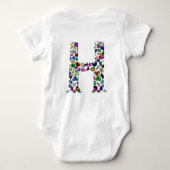 Letter H Monogram Romper (Achterkant)