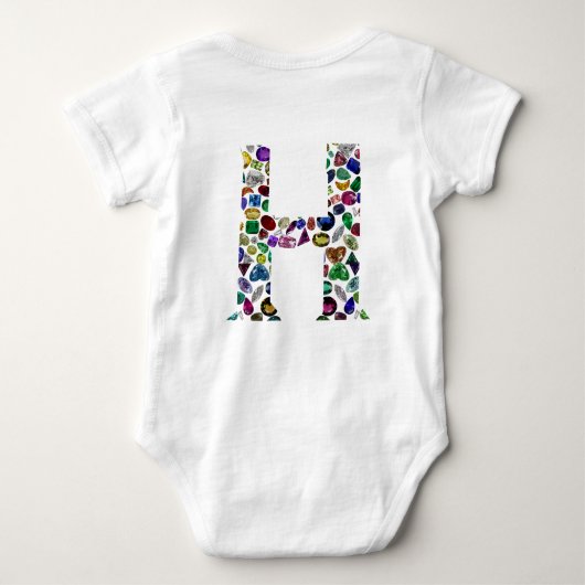 Letter H Monogram Romper (Achterkant)
