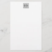 Letter H Monogram Stationery Briefpapier (Voorkant)
