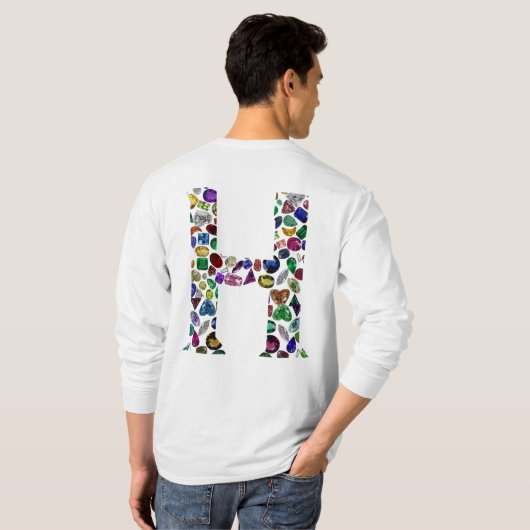Letter H Monogram T-shirt (Achterkant volledig)