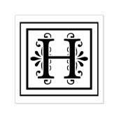 Letter H Monogram Zelfinktende Stempel (Design)