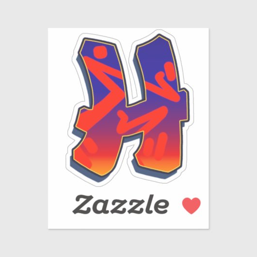 Letter H -  Night Sky Sticker (Vel)