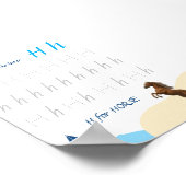 Letter H Oefenposter voor Kinderen Poster (Hoek)